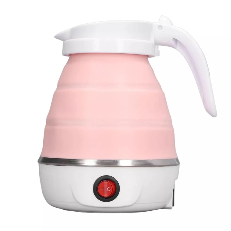 کتری سفری مدل تاشو صورتی