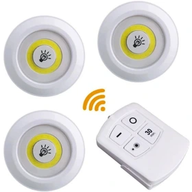 چراغ LED سه تایی ریموت دار کد 6019